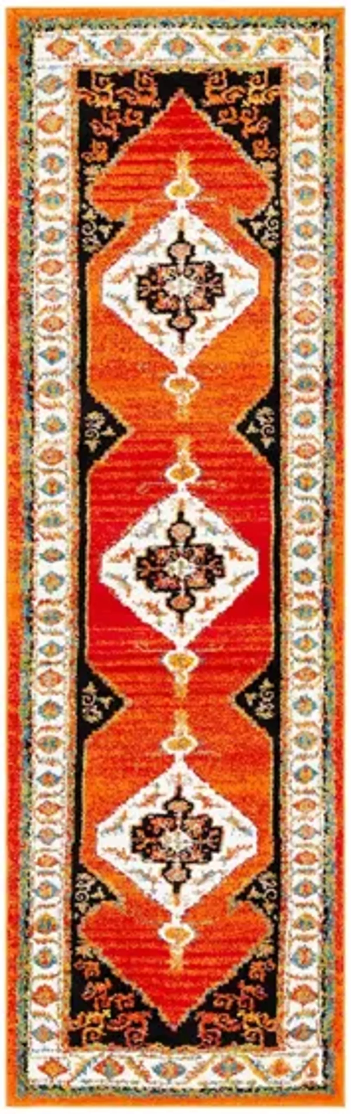 Vintage Hamadan III Area Rug in Orange & Ivory by Safavieh