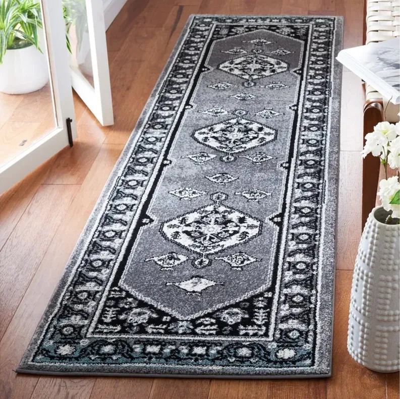 Vintage Hamadan III Area Rug in Grey & Black by Safavieh