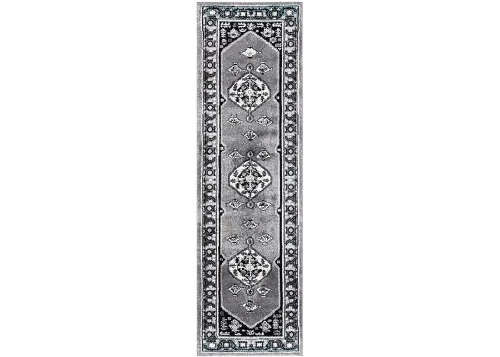 Vintage Hamadan III Area Rug in Grey & Black by Safavieh