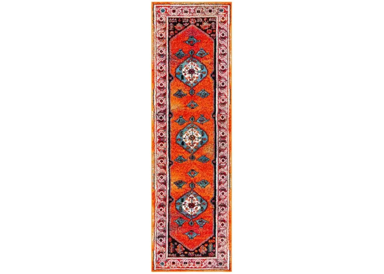 Vintage Hamadan III Area Rug in Red & Blue by Safavieh