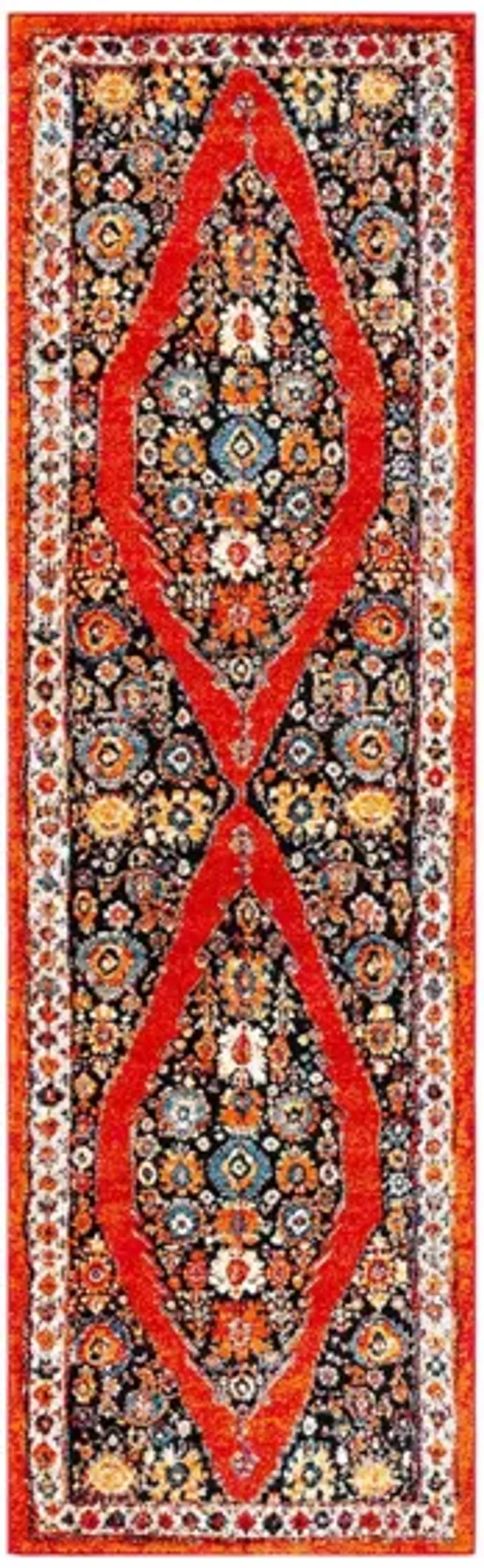 Vintage Hamadan IV Area Rug in Red & Black by Safavieh