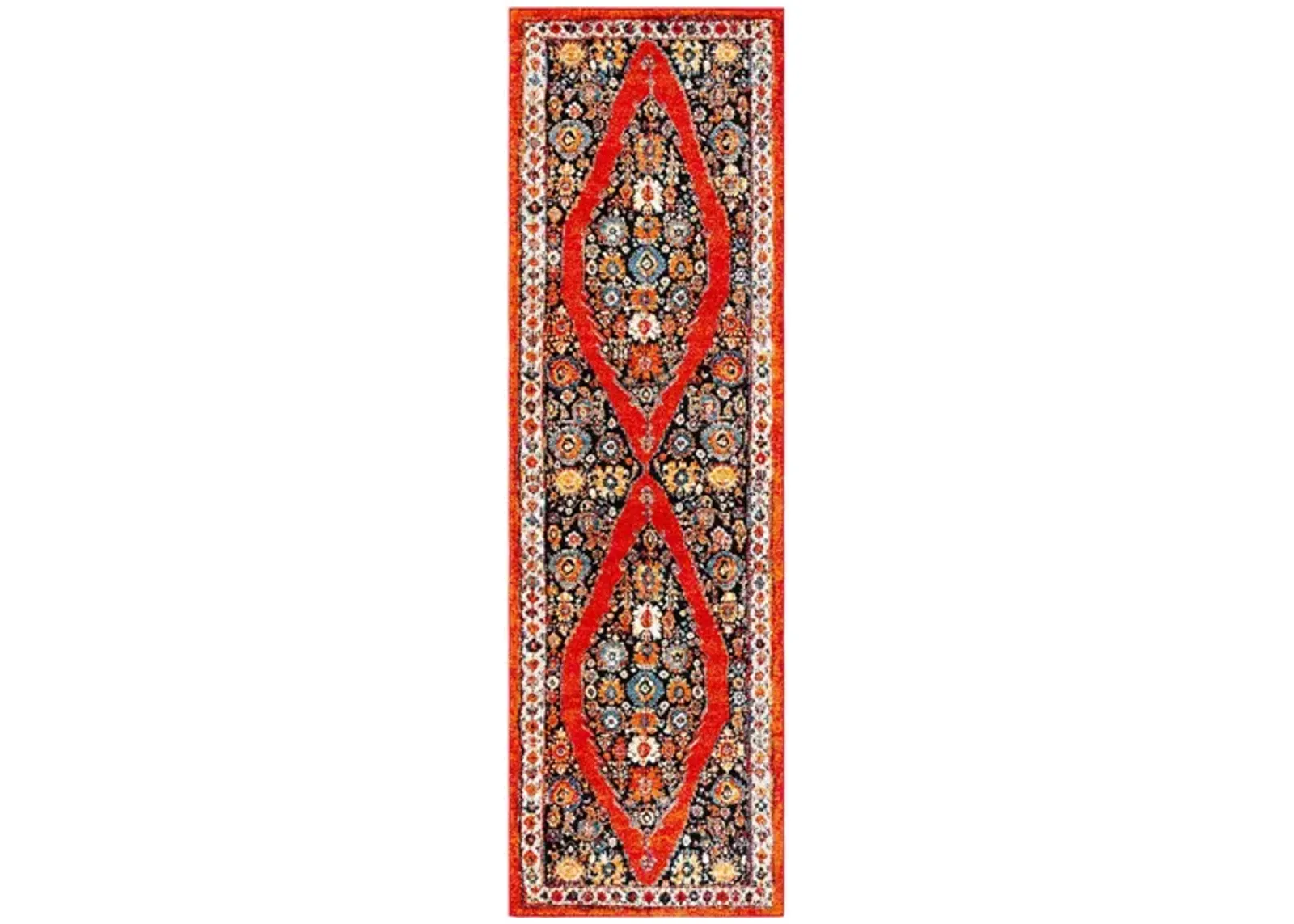 Vintage Hamadan IV Area Rug in Red & Black by Safavieh