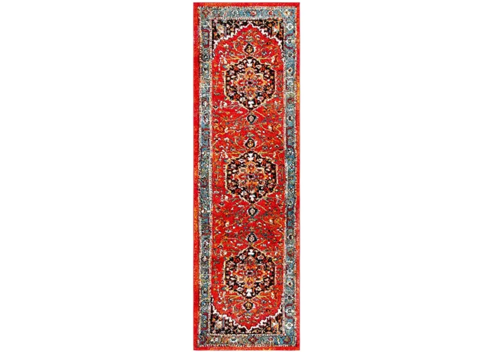 Vintage Hamadan IV Area Rug in Red & Blue by Safavieh