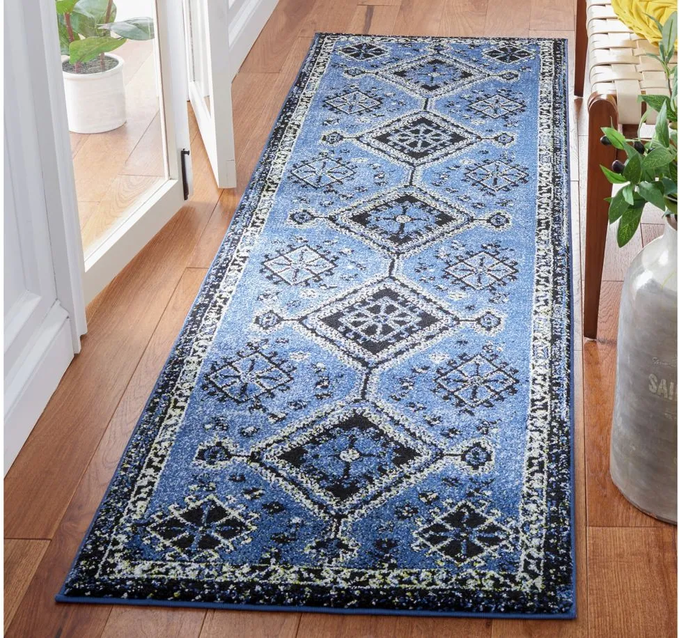 Vintage Hamadan IV Area Rug in Blue & Black by Safavieh