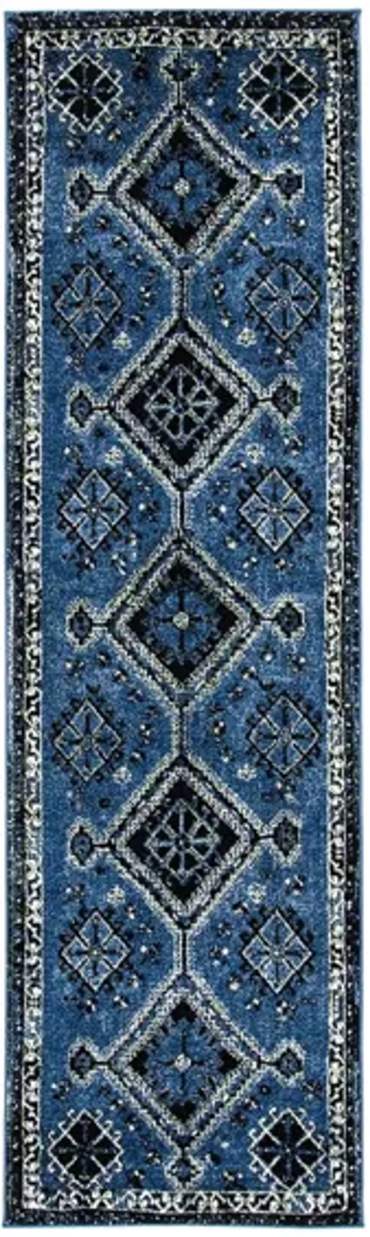 Vintage Hamadan IV Area Rug in Blue & Black by Safavieh