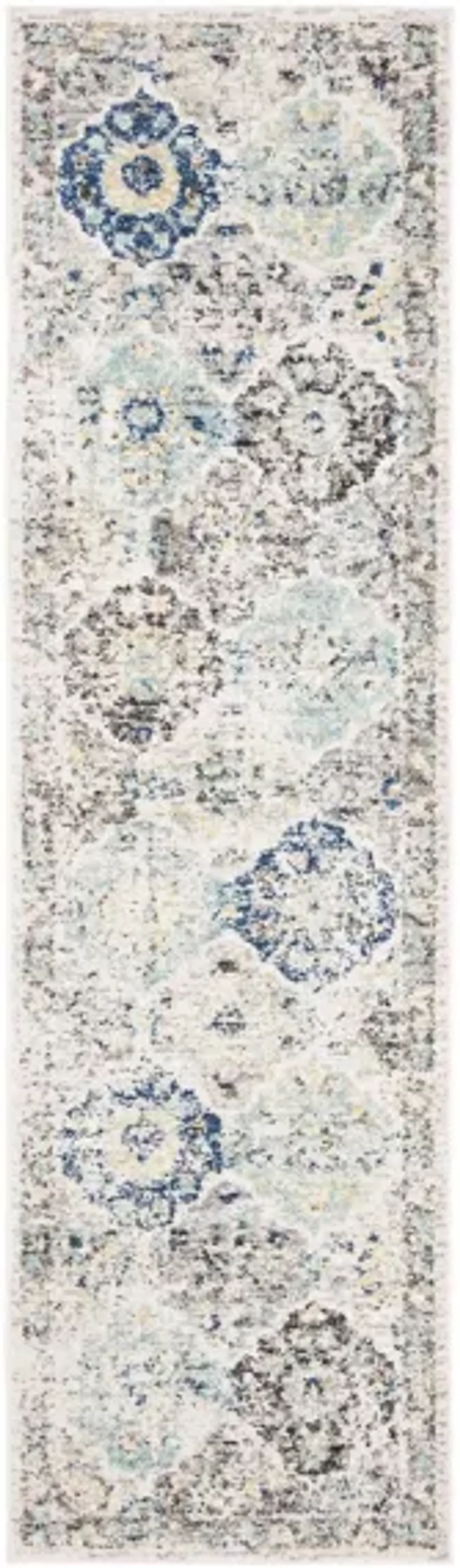 Madison Runner Rug in Ivory/Aqua by Safavieh