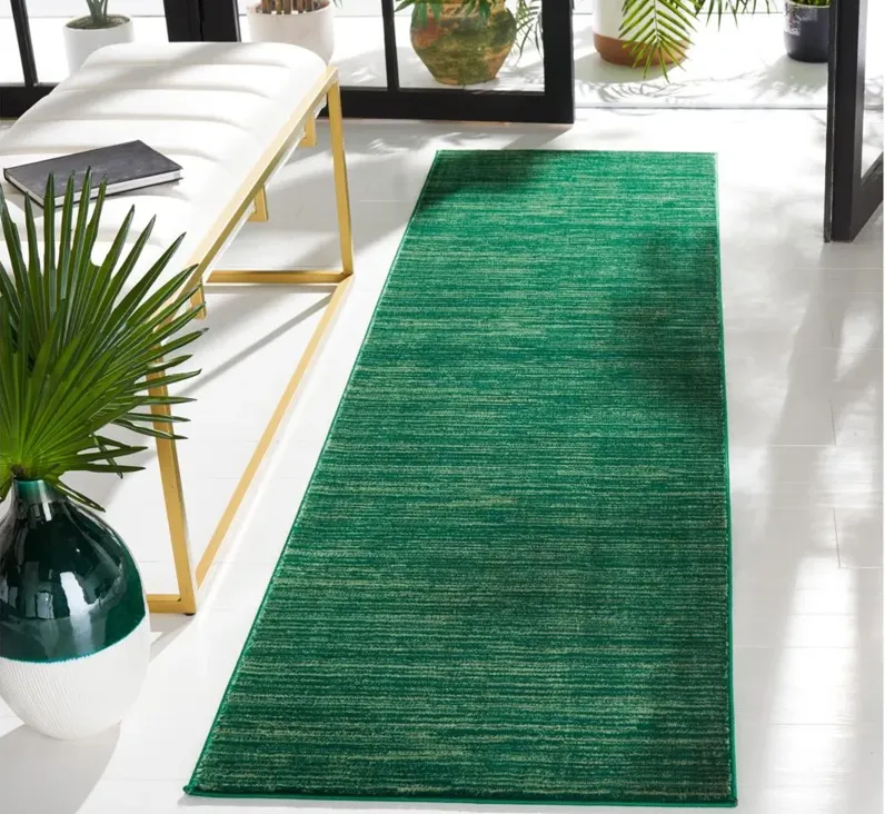 Hoechlin Runner Rug in Dark Green by Safavieh