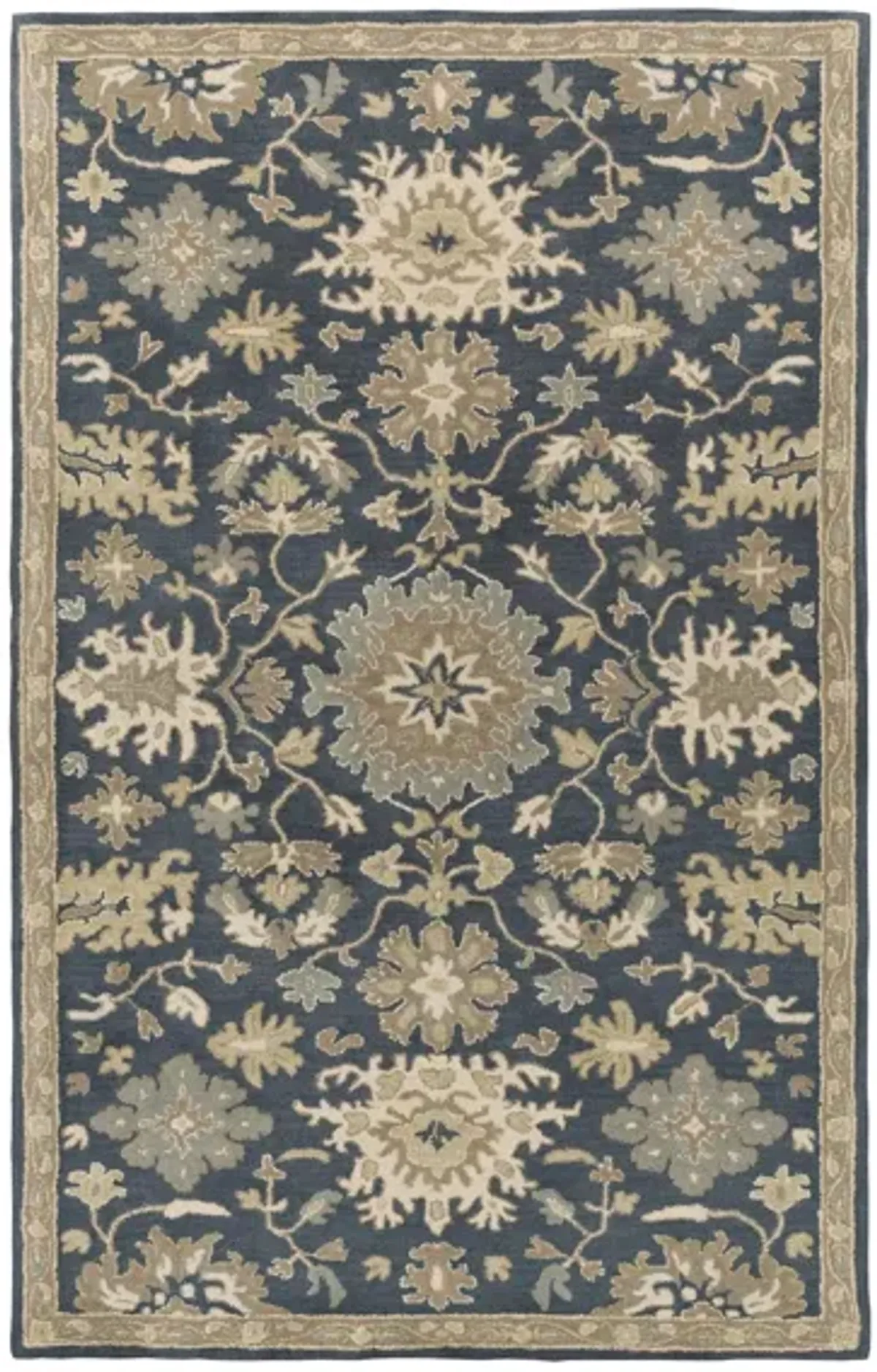 Caesar Area Rug in Navy, Tan, Teal, Beige, Olive by Surya