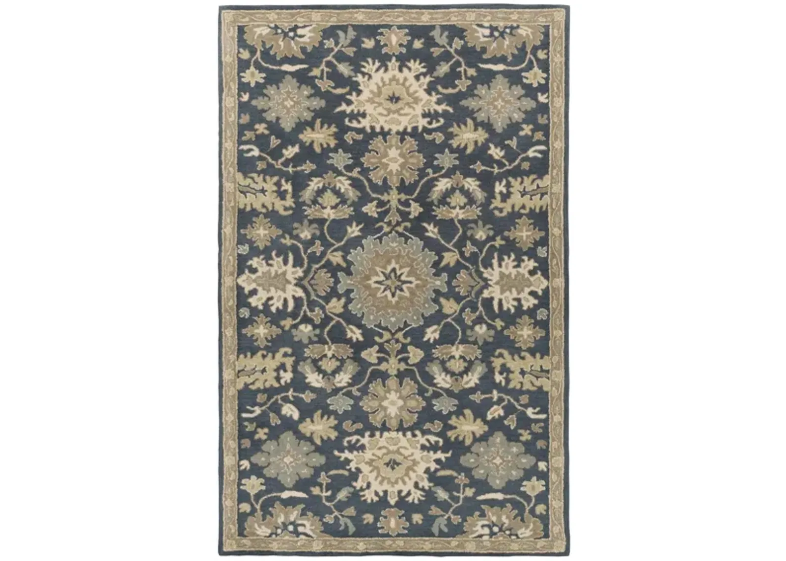 Caesar Area Rug in Navy, Tan, Teal, Beige, Olive by Surya