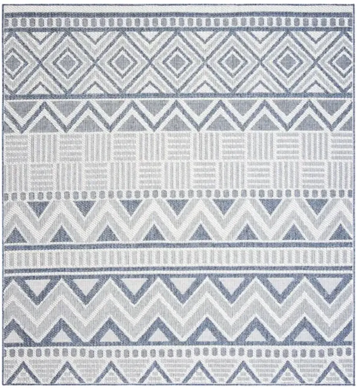 Bermuda Geometric Indoor/Outdoor Area Rug in Cream & Navy by Safavieh