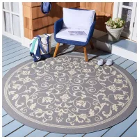 Courtyard Vines Indoor/Outdoor Area Rug Round