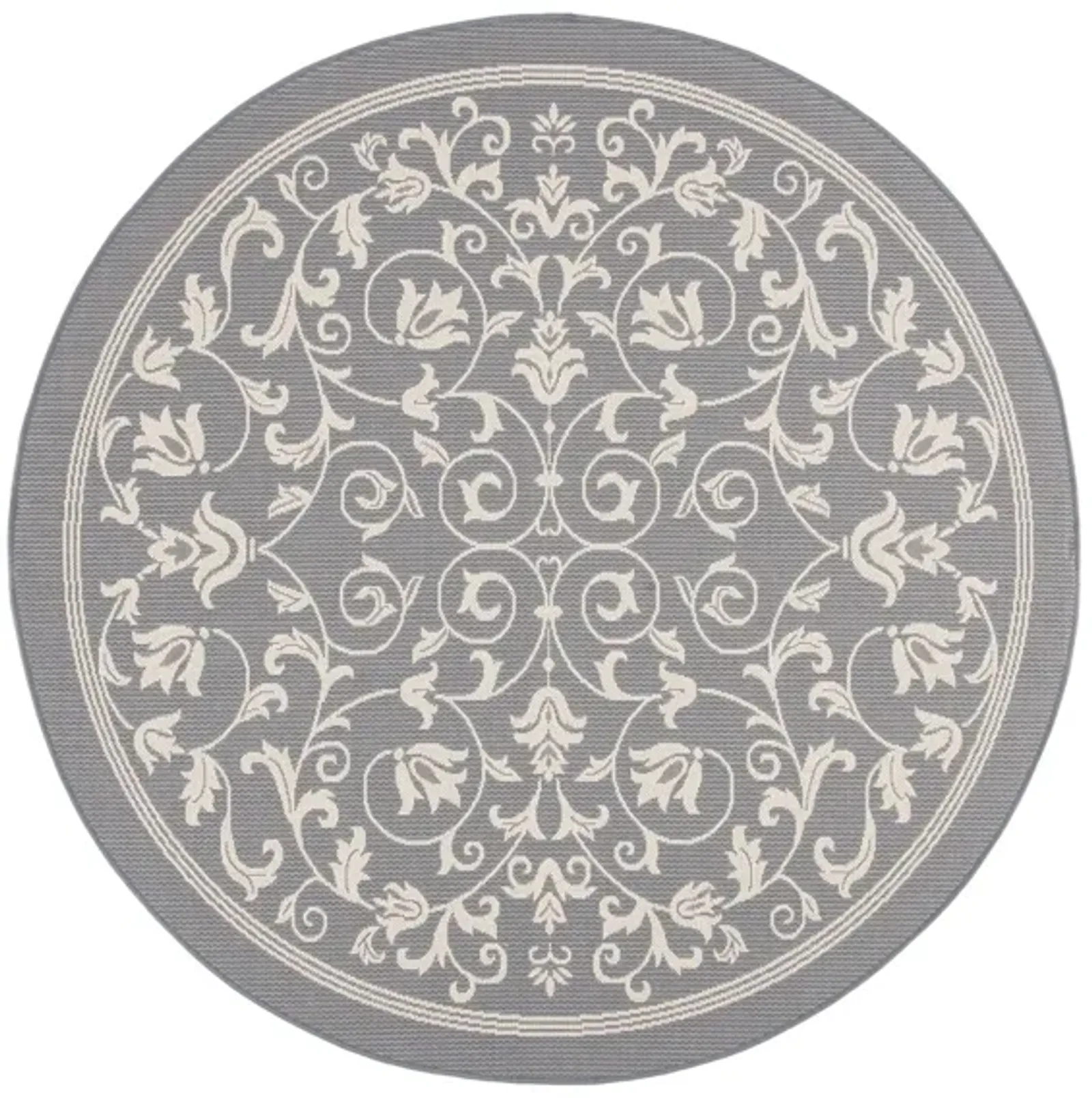 Courtyard Vines Indoor/Outdoor Area Rug Round