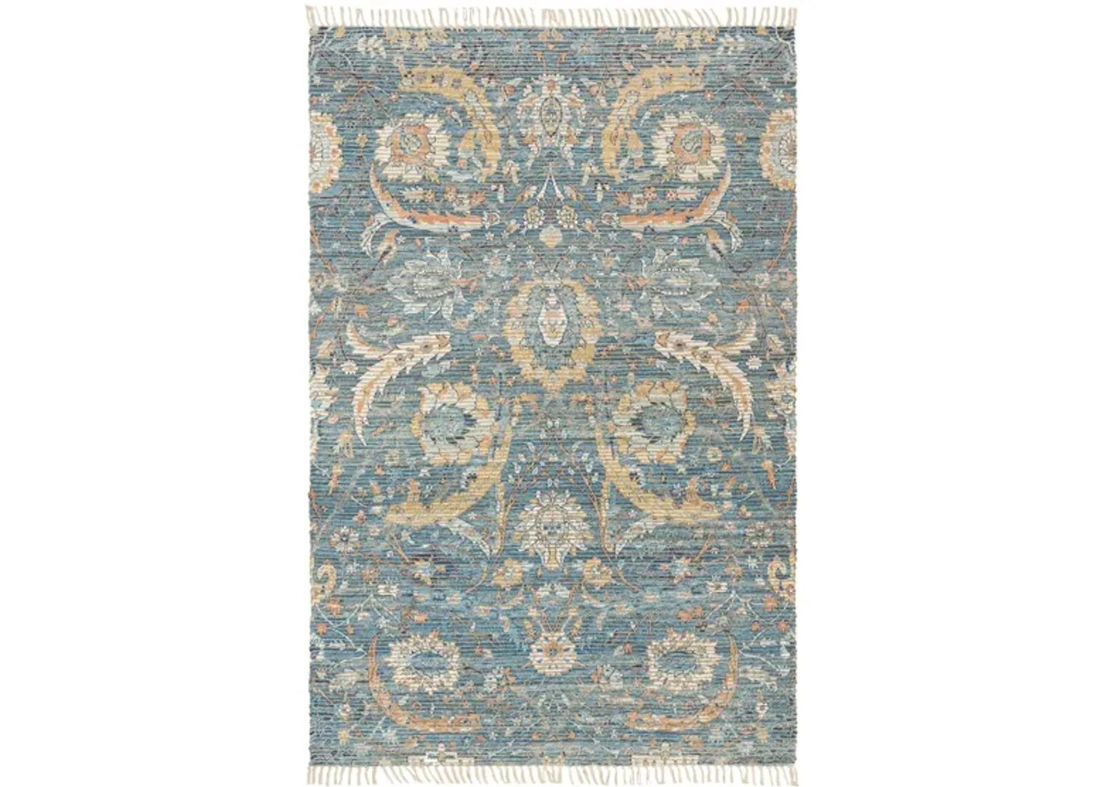 Coventry Area Rug in Sky Blue, Coral, Aqua, Camel, Peach, Navy by Surya