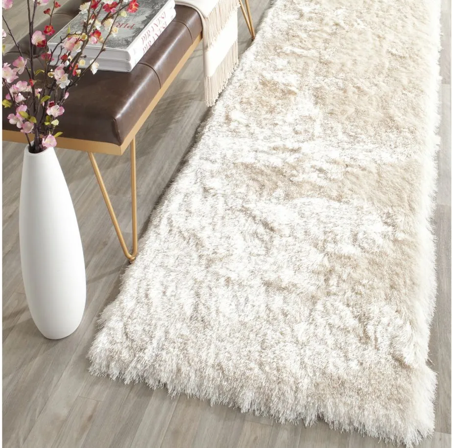 Paris Shag Runner Rug in Ivory by Safavieh