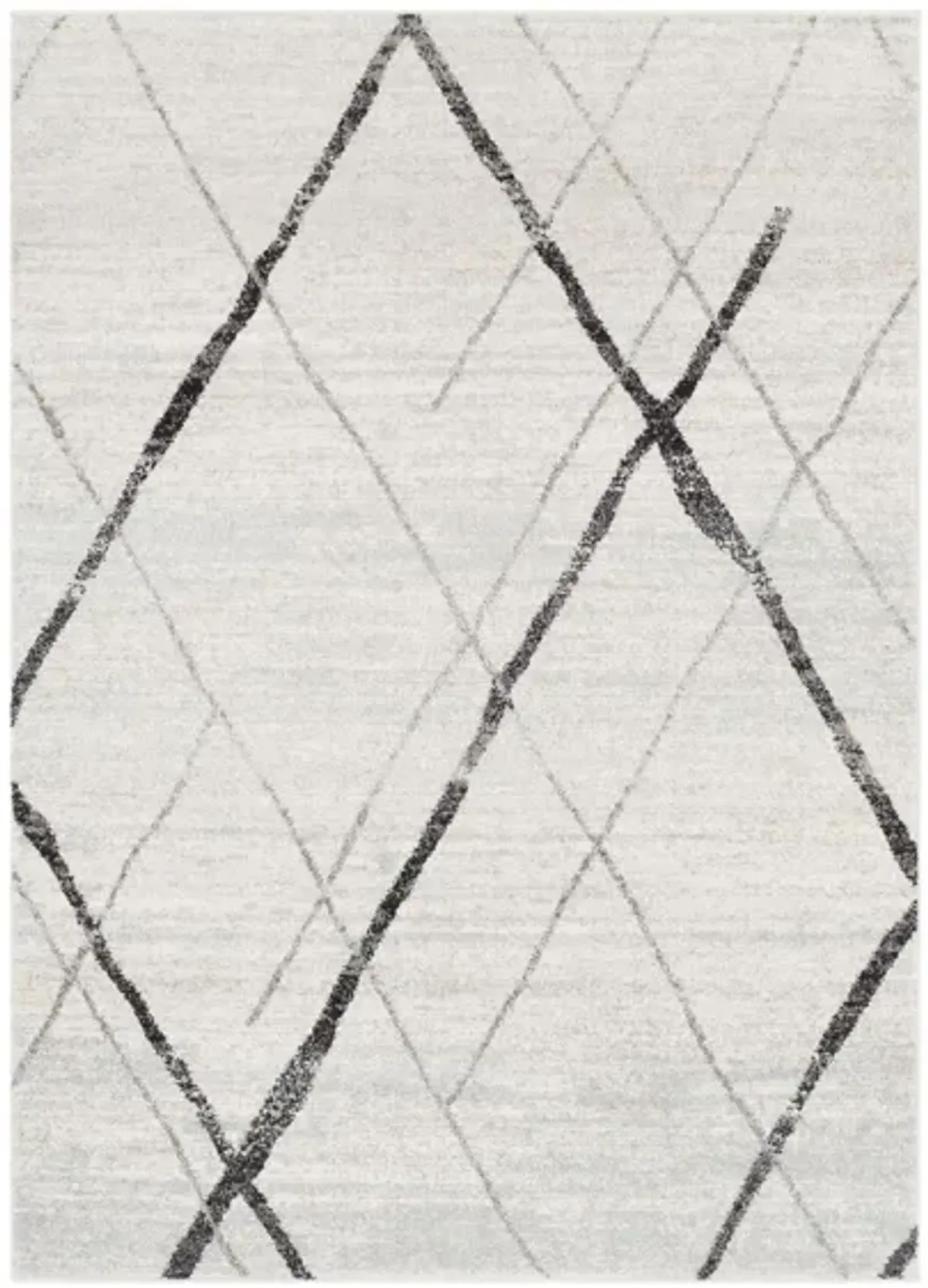 Elaziz Area Rug in Gray, Black, White by Surya