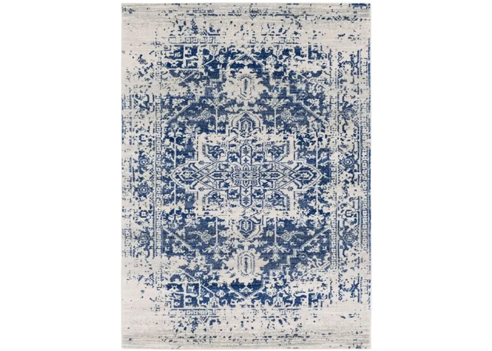 Harput Area Rug in Dark Blue, Gray, Beige by Surya