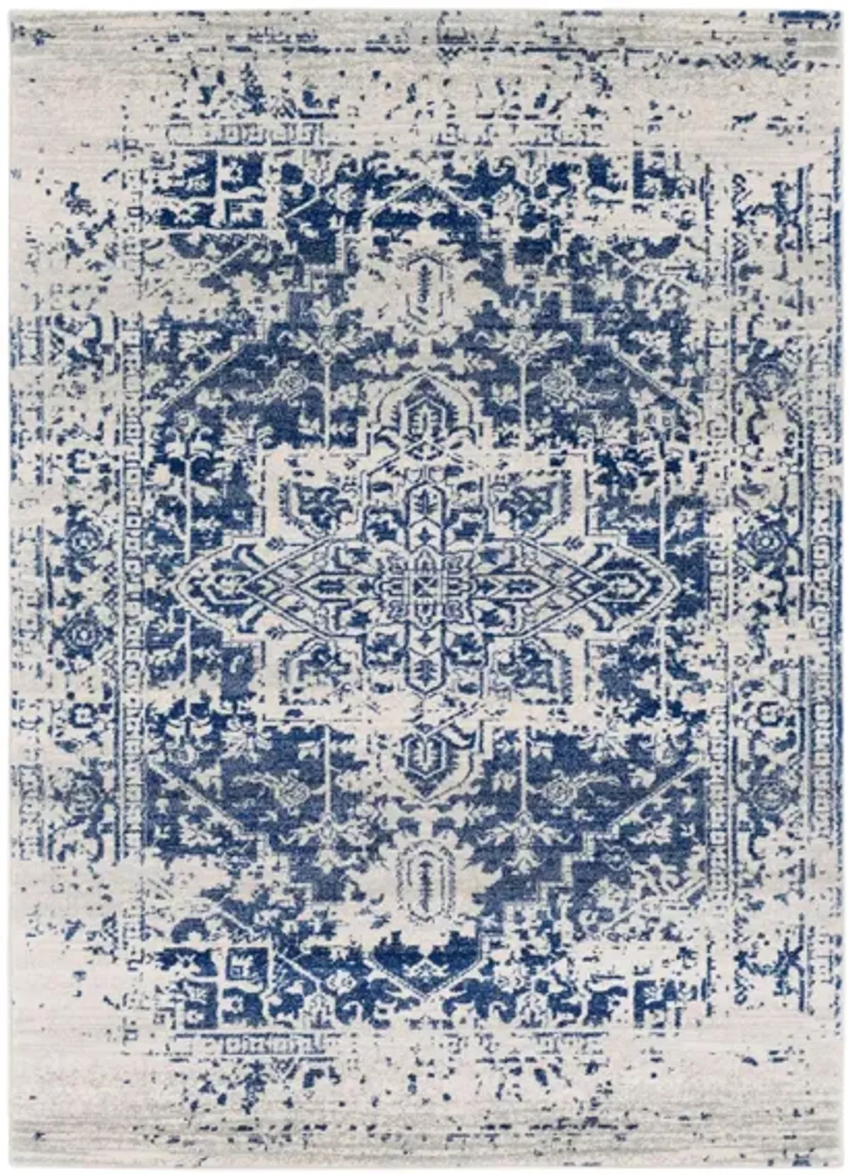 Harput Area Rug in Dark Blue, Gray, Beige by Surya