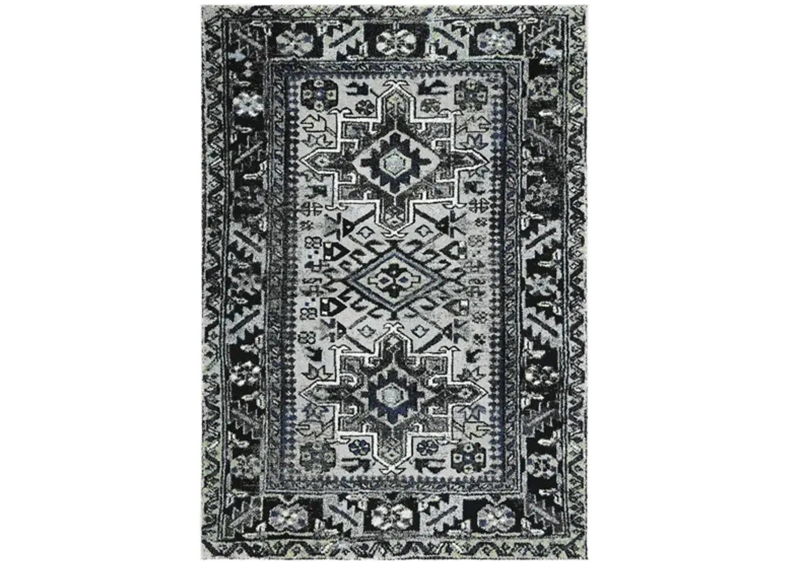 Darius Light Grey Area Rug in Light Grey & Dark Grey by Safavieh