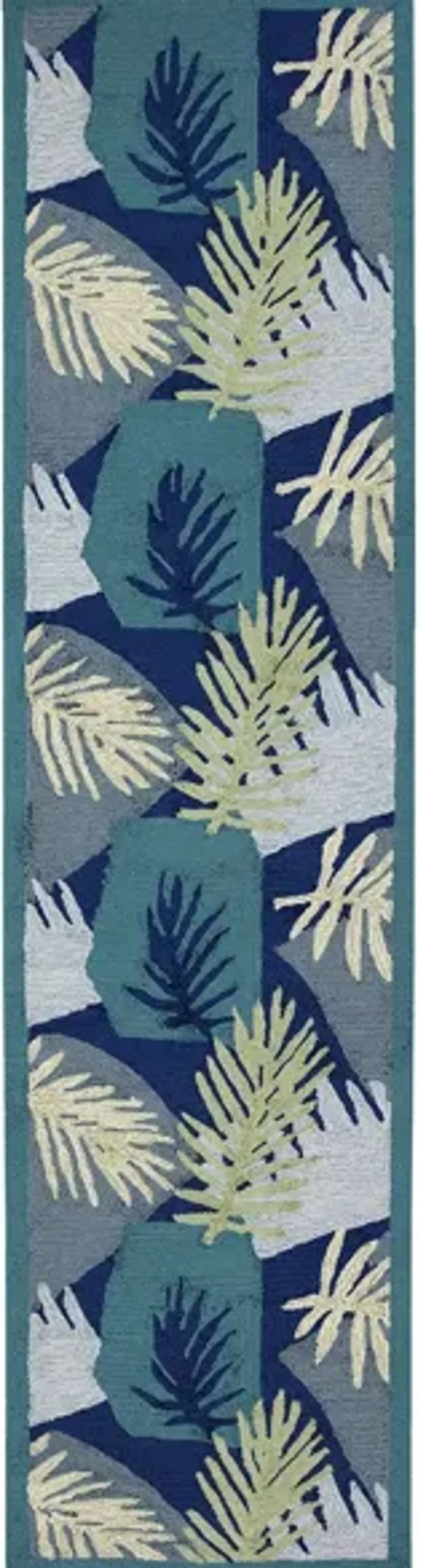 Palms Indoor/Outdoor Area Rug in Navy by Trans-Ocean Import Co Inc