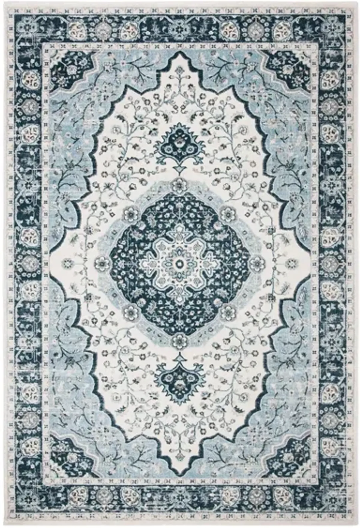 Isabella Area Rug in Cream/Light Blue by Safavieh