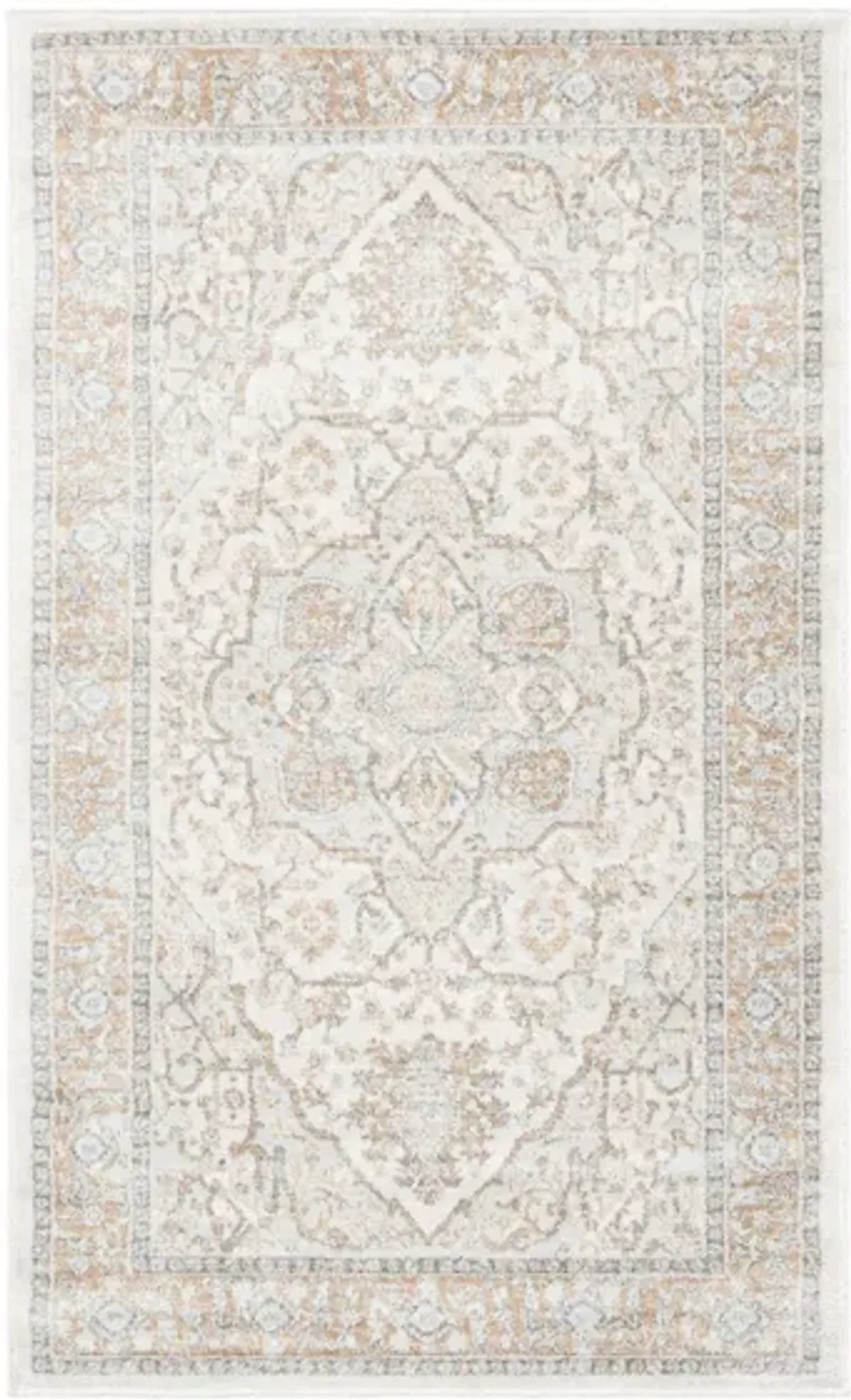 Isabella Throw Rug in Cream/Beige by Safavieh