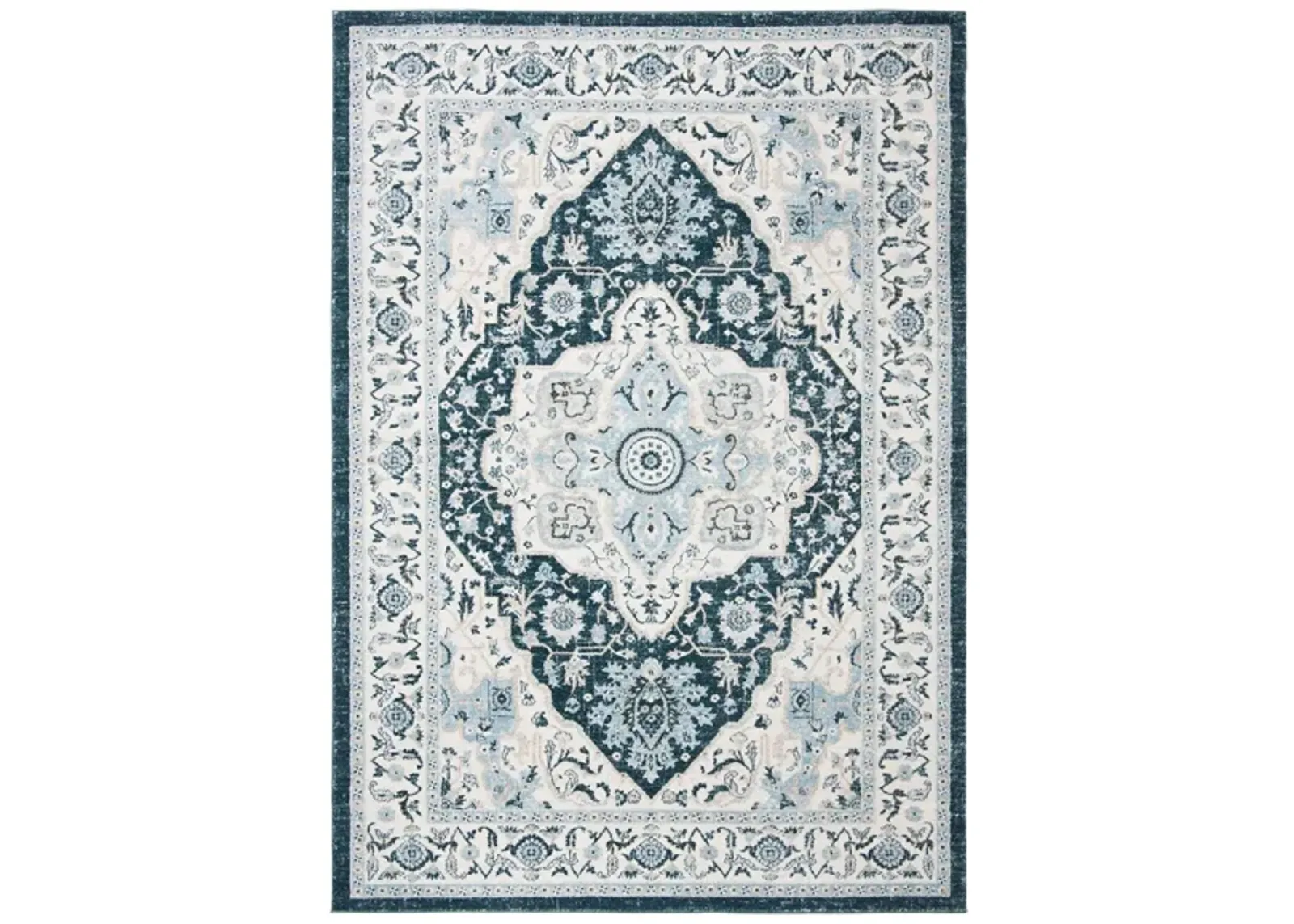 Isabella Area Rug in Navy/Creme by Safavieh