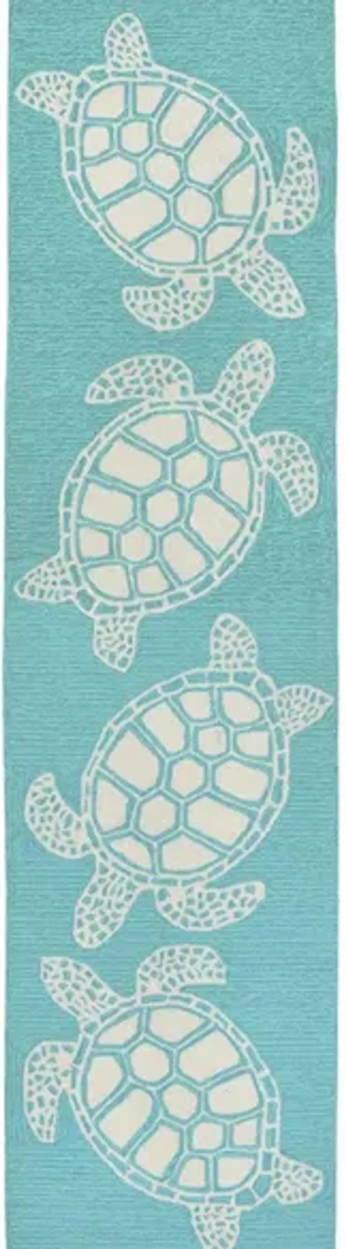 Turtle Indoor/Outdoor Area Rug in Aqua by Trans-Ocean Import Co Inc