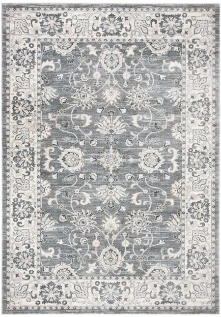 Isabella Throw Rug in Gray/Cream by Safavieh