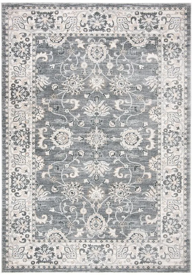 Isabella Throw Rug in Gray/Cream by Safavieh