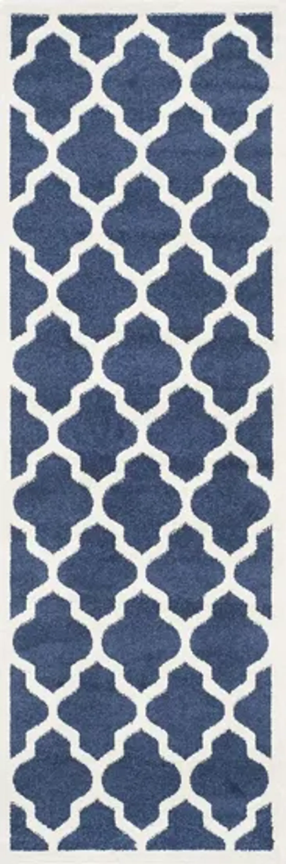 Amherst Runner Rug in Navy/Beige by Safavieh