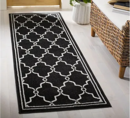 Amherst Runner Rug in Anthracite/Ivory by Safavieh