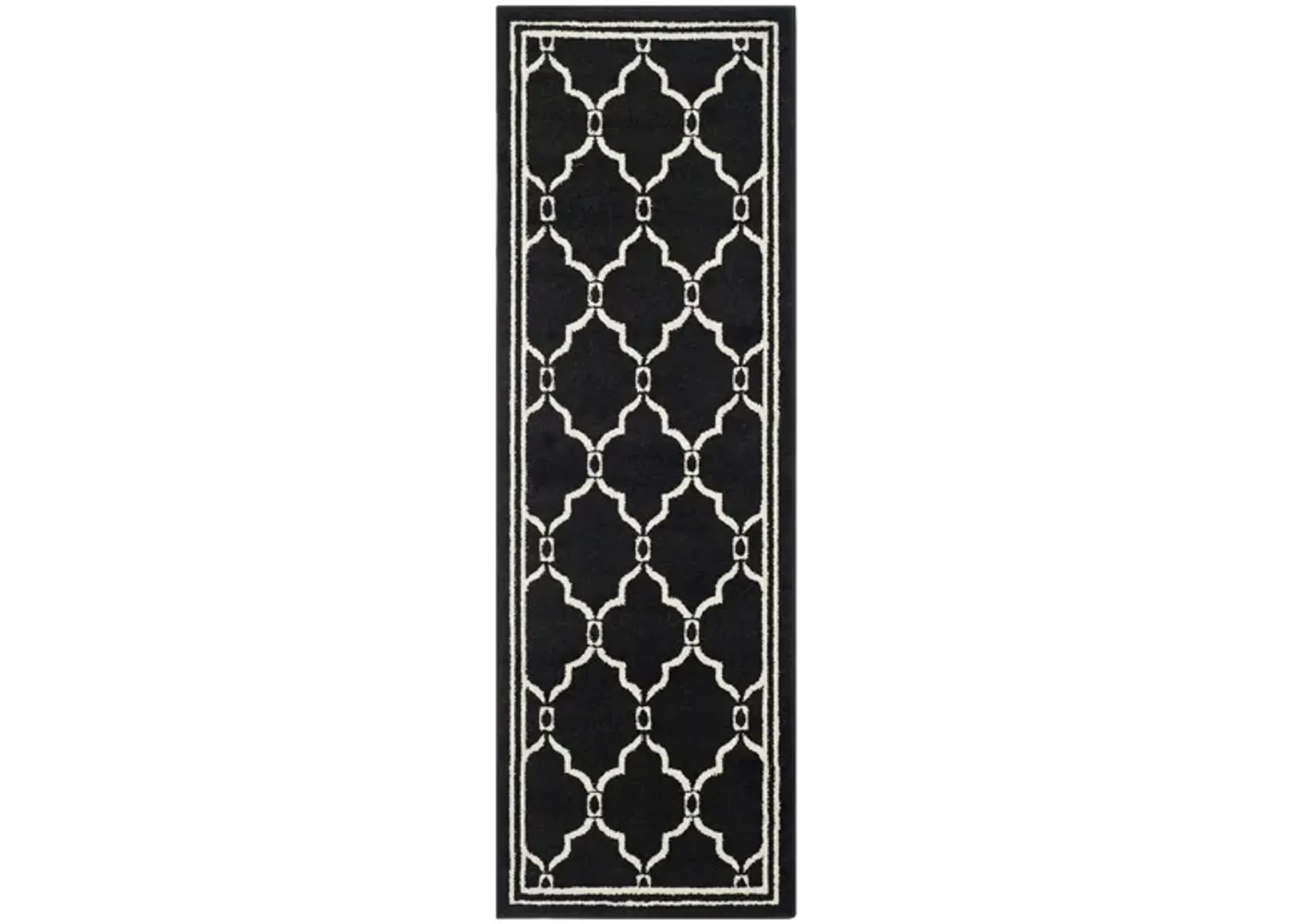 Amherst Runner Rug in Anthracite/Ivory by Safavieh