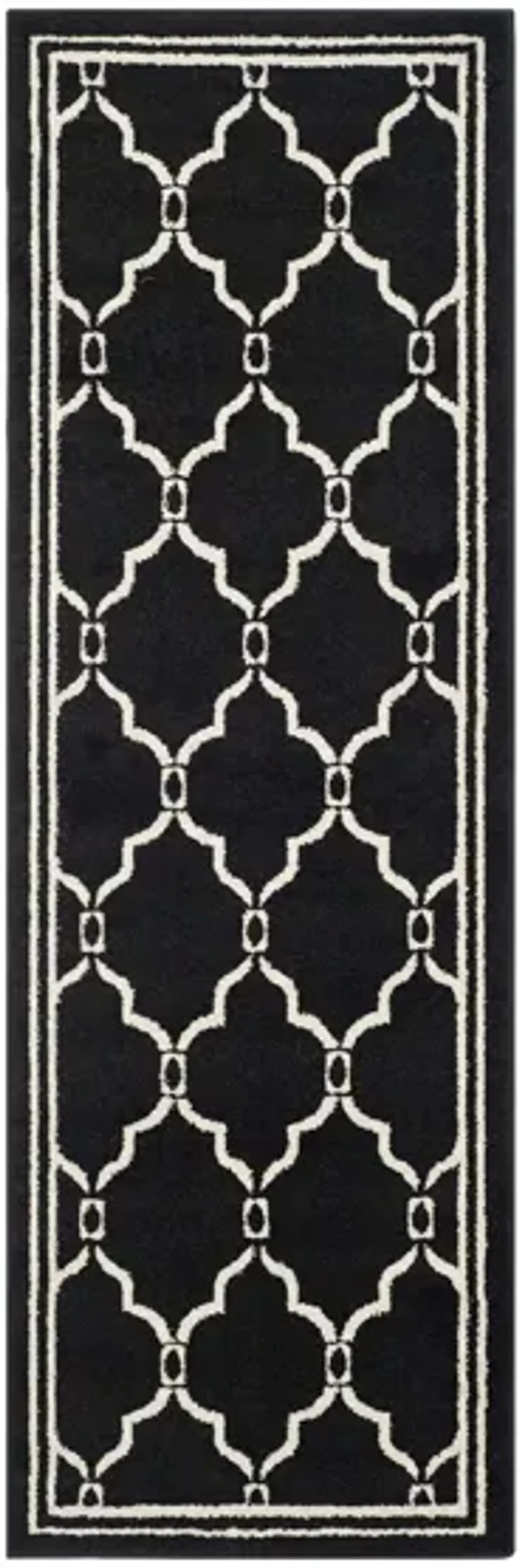 Amherst Runner Rug in Anthracite/Ivory by Safavieh