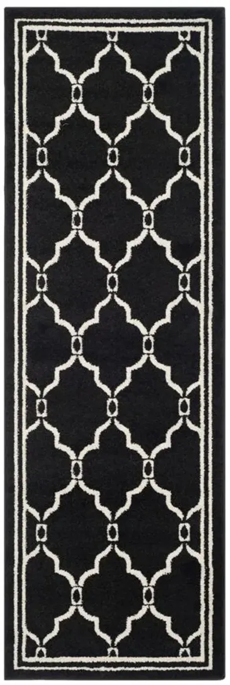 Amherst Runner Rug in Anthracite/Ivory by Safavieh