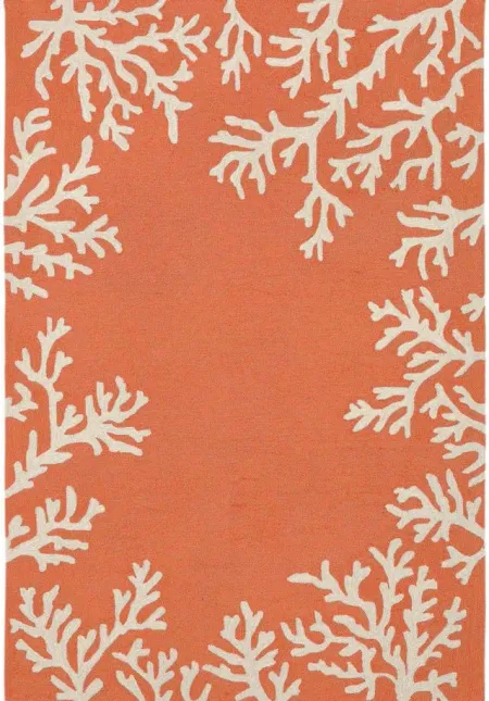Coral Indoor/Outdoor Area Rug in Coral by Trans-Ocean Import Co Inc
