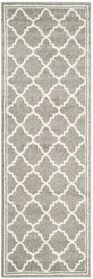 Amherst Runner Rug in Dark Gray/Beige by Safavieh