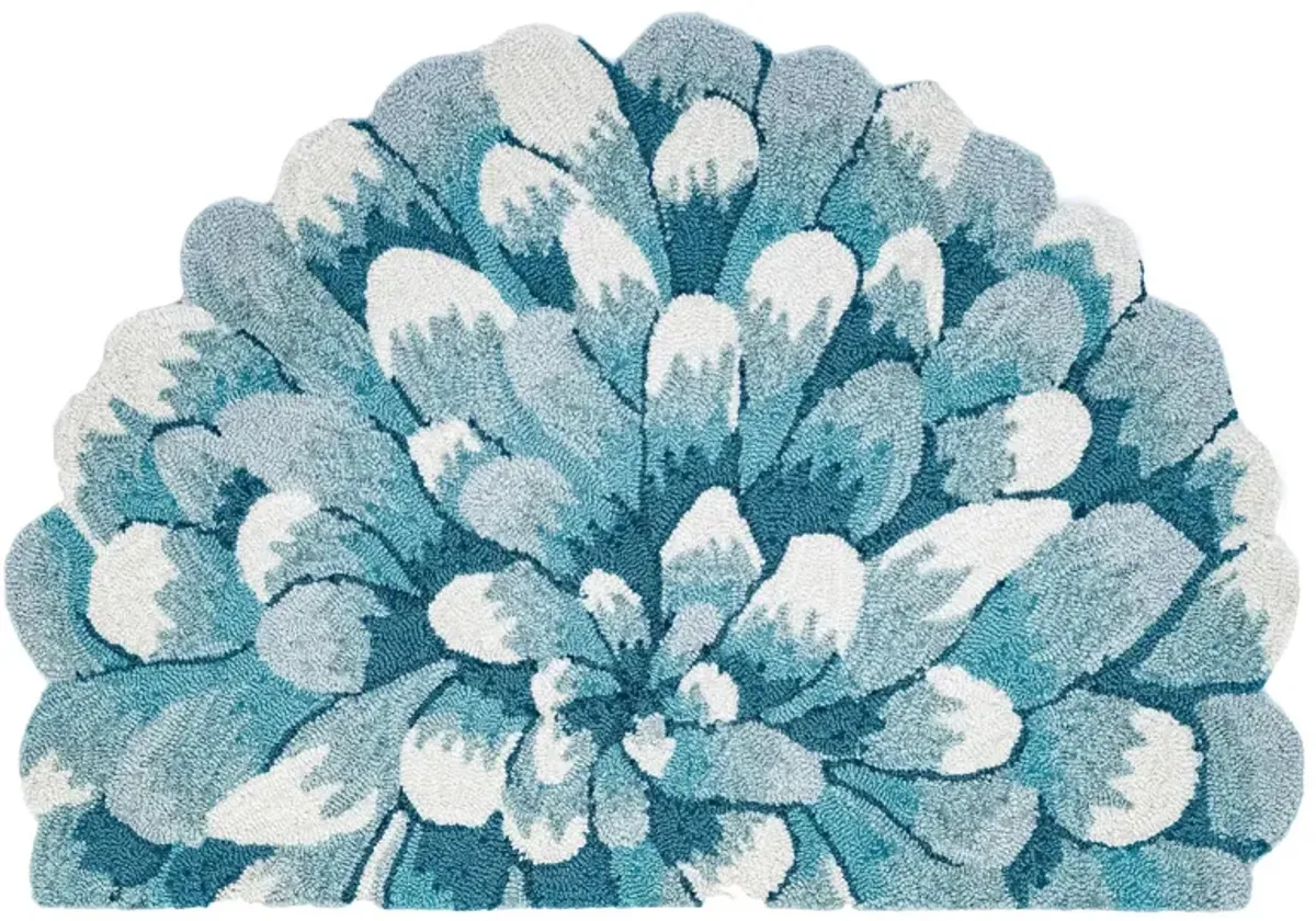 Frontporch Mum Indoor/Outdoor Area Rug in Aqua by Trans-Ocean Import Co Inc