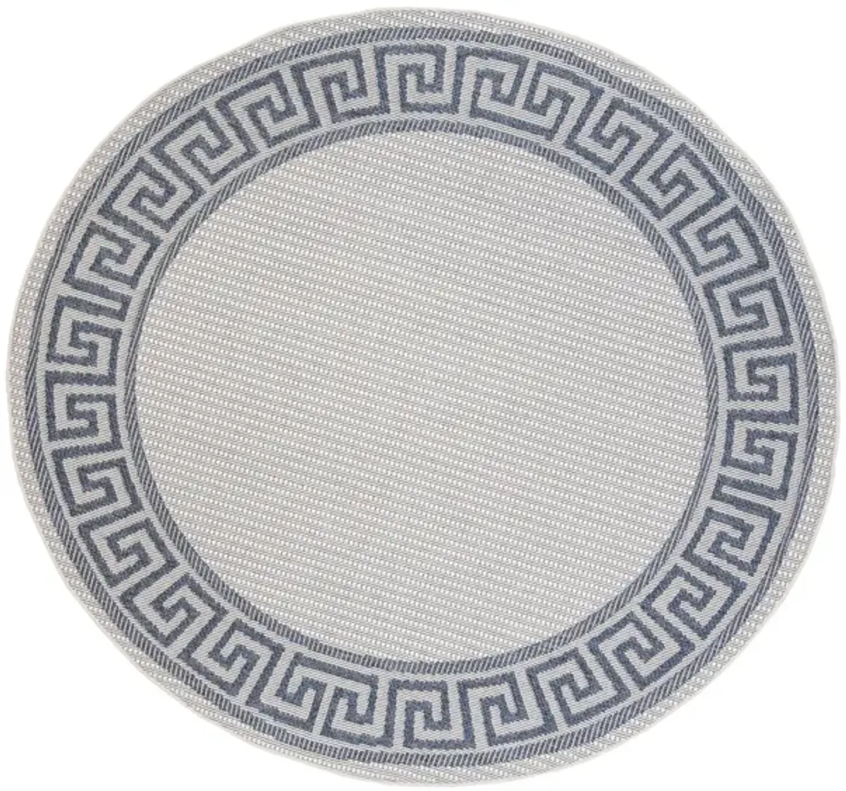 Bermuda Greek Key Indoor/Outdoor Area Rug in Ivory & Blue by Safavieh