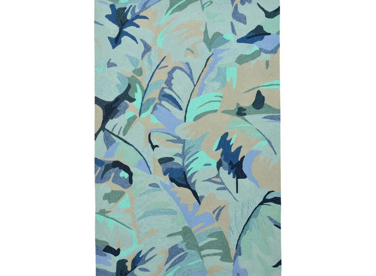 Leaf Indoor/Outdoor Area Rug in Blue by Trans-Ocean Import Co Inc