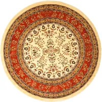 Anglia Area Rug Round in Ivory / Rust by Safavieh
