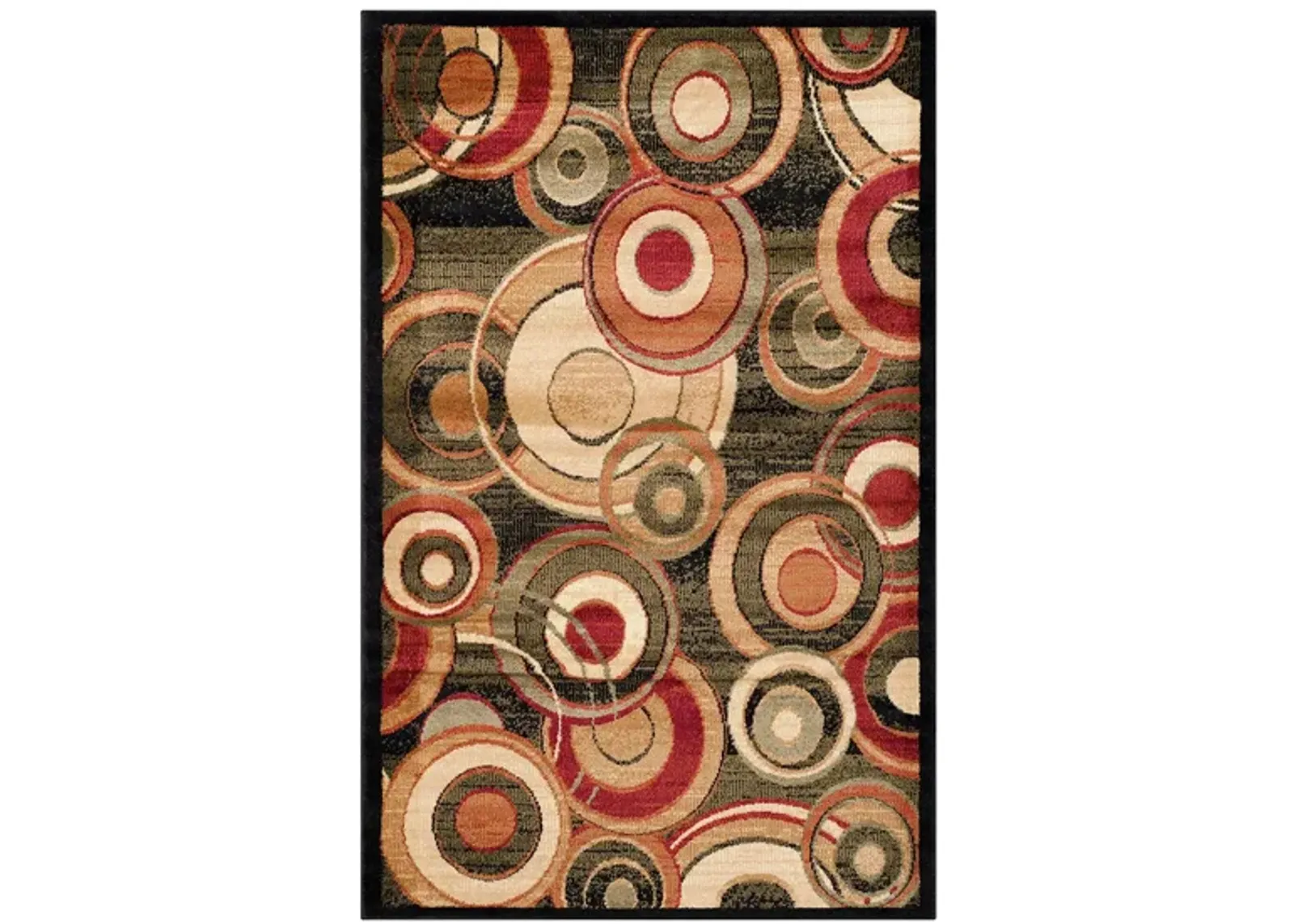 Masham Area Rug in Black / Multi by Safavieh