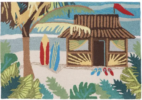 Frontporch Tiki Hut Indoor/Outdoor Area Rug