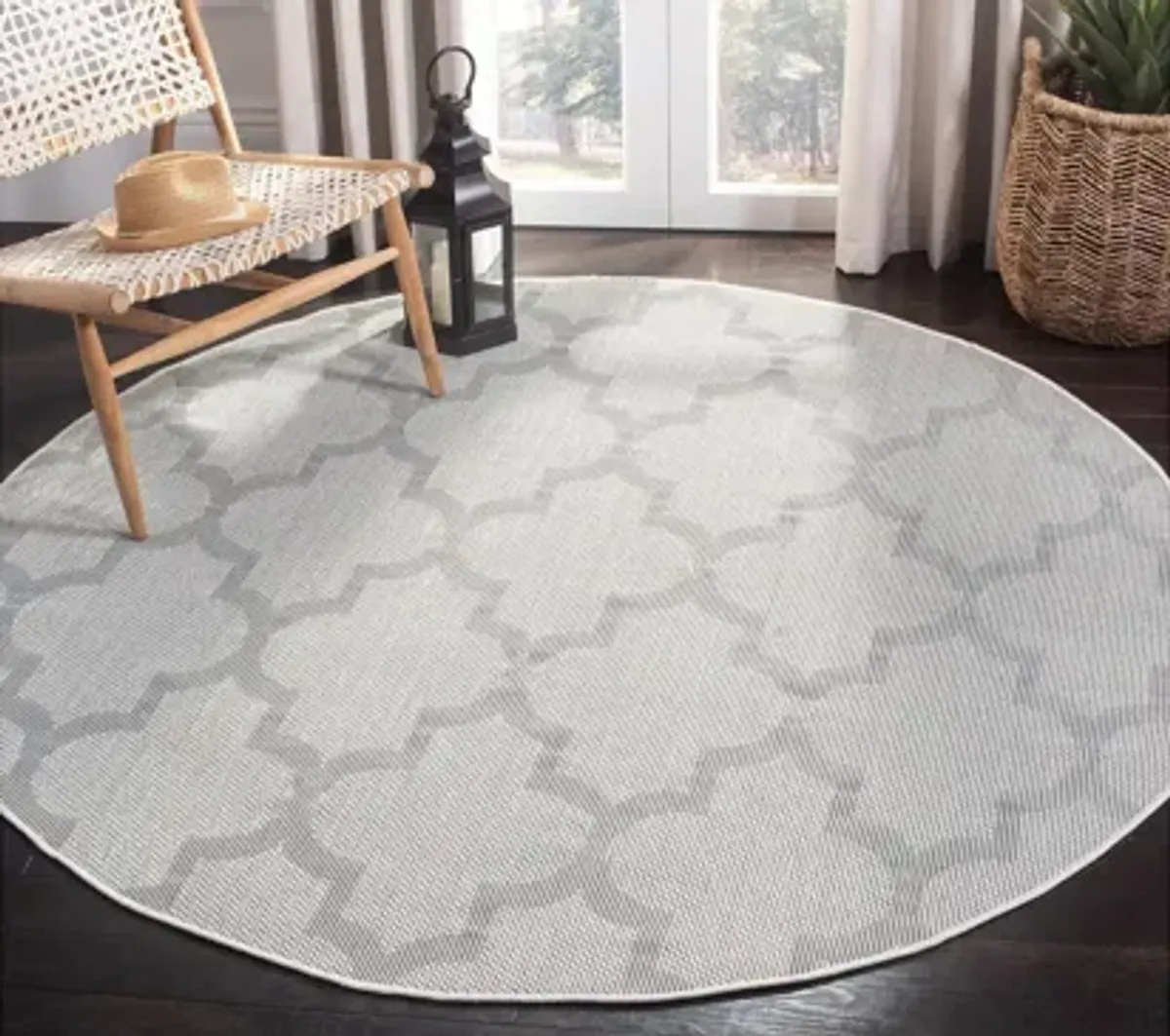 Bermuda Trellis Indoor/Outdoor Round Area Rug