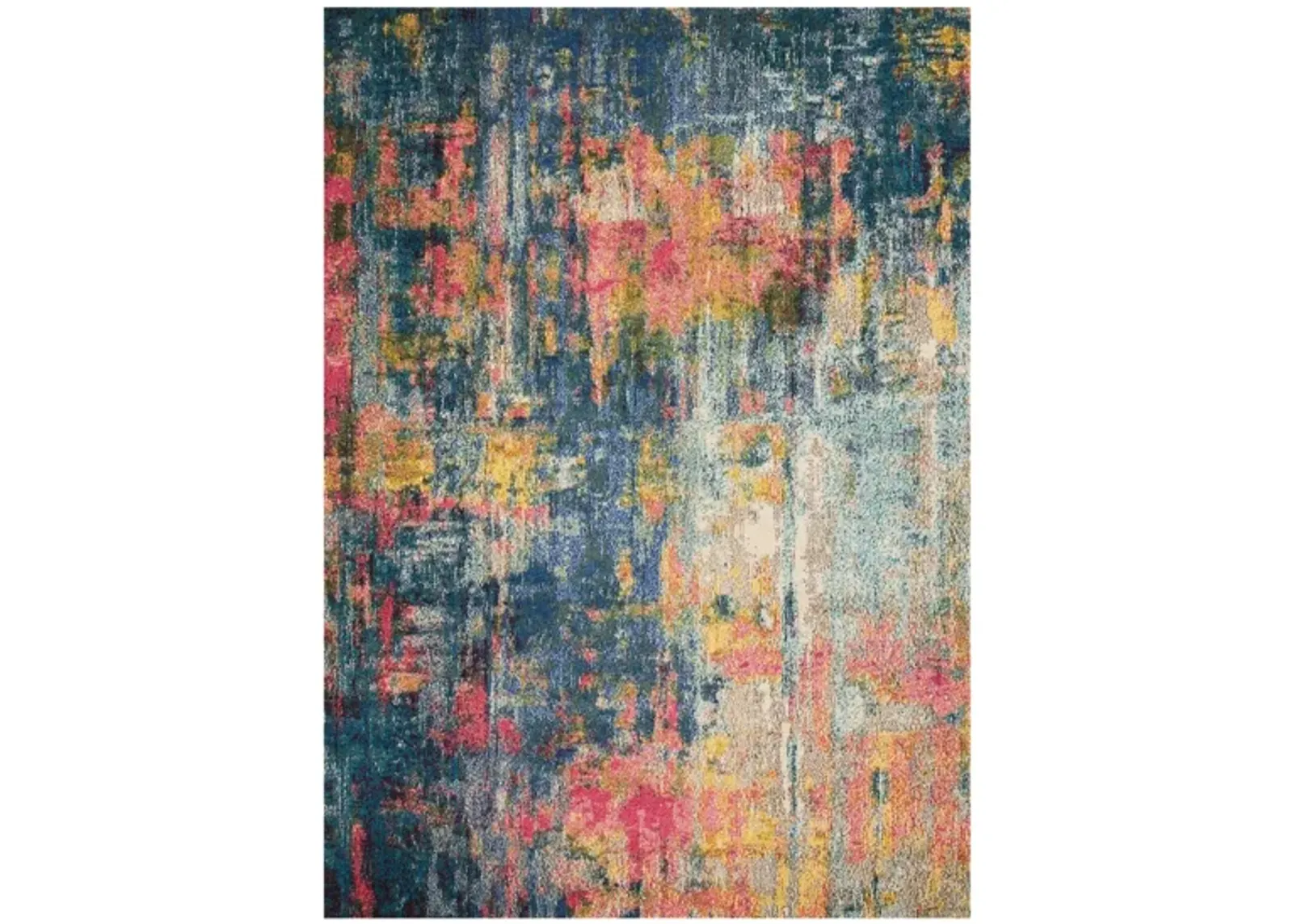 Brinley Area Rug in Blue/Yellow by Nourison