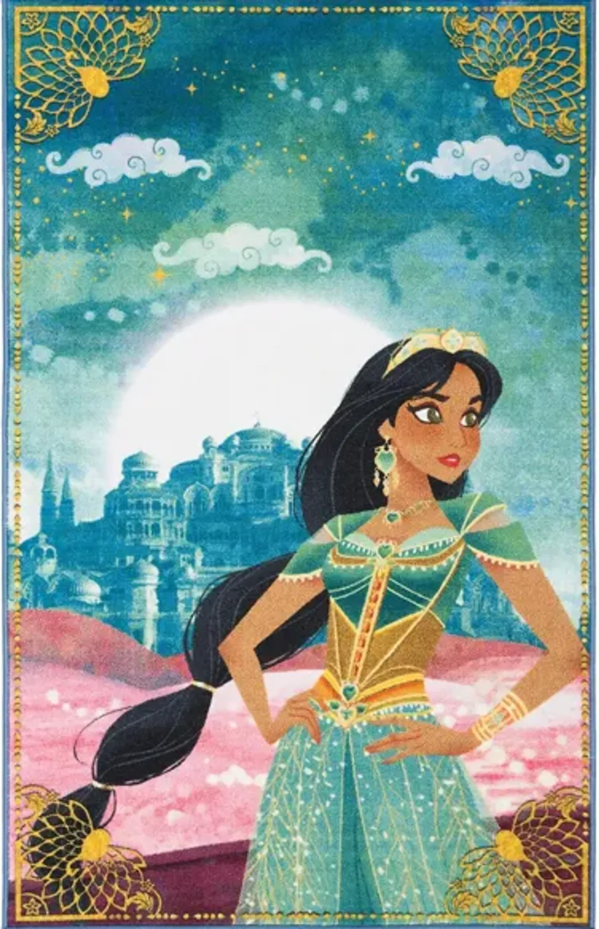 Disney Aladdin Area Rug in Turquoise & Pink by Safavieh