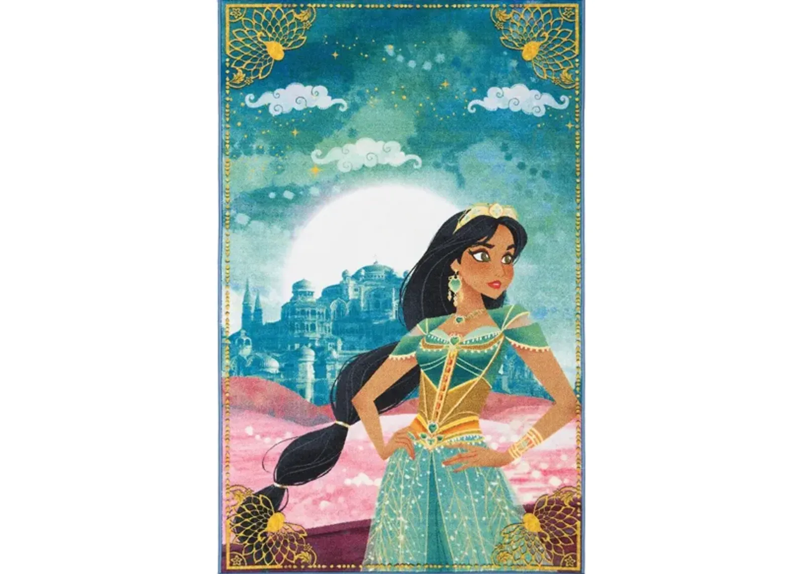 Disney Aladdin Area Rug in Turquoise & Pink by Safavieh