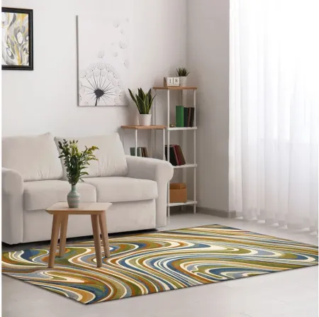 Liora Manne Marina Tides Indoor/Outdoor Area Rug in Multi by Trans-Ocean Import Co Inc