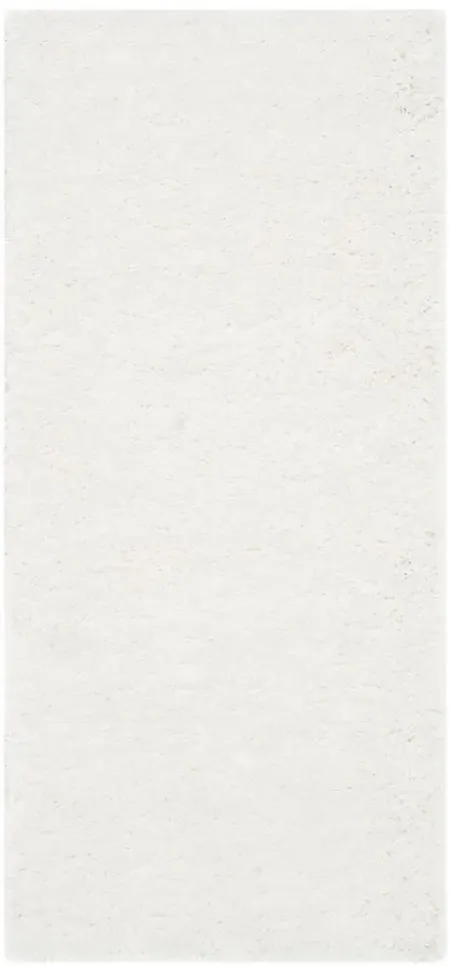 California Shag Runner Rug in White by Safavieh