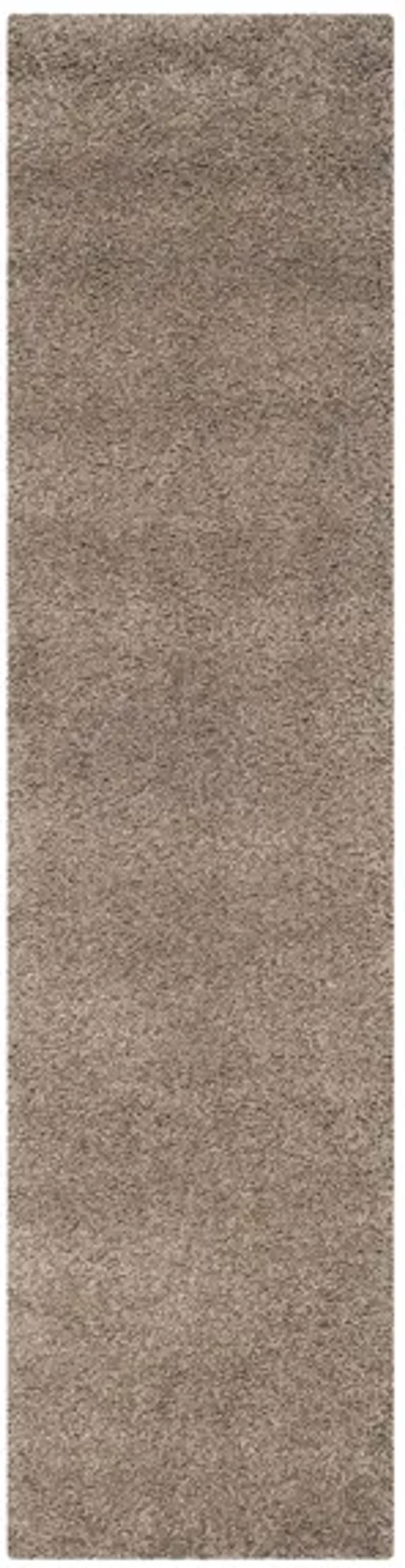 California Shag Runner Rug in Taupe by Safavieh