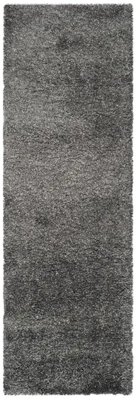 California Shag Runner Rug in Dark Gray by Safavieh